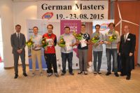 UKA German Masters v.l.n.r. Paul Hoffmann Falko Bindrich Georg Meier Daniel Fridman Rasmus Svane Matthias Blubaum Alexander Donchenko Egmont Ponisch
